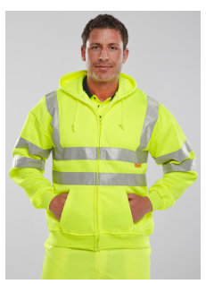 HOODED FULLY ZIPPED SWEATSHIRT SAT YELL - BSHSSENSY