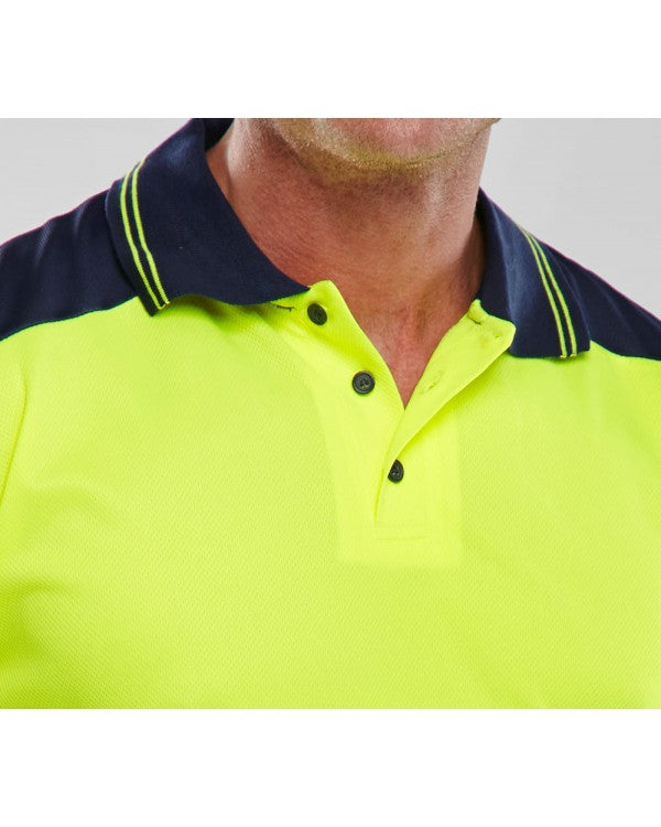 Bseen Hi-Vis Polo Shirt Two Tone Yellow/Navy