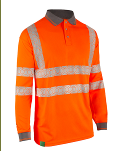 ENVIROWEAR RECYCLABLE HI-VIS LONG SLEEVE POLO SHIRT