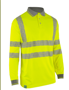 ENVIROWEAR RECYCLABLE HI-VIS LONG SLEEVE POLO SHIRT