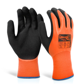 GZ105OR - GLOVEZILLA WATERPROOF THERMAL LATEX GLOVE ORANGE