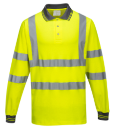 S271 - Hi-Vis Cotton Comfort Polo Shirt L/S