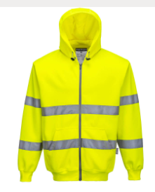 B305 - Hi-Vis Zipped Hoodie