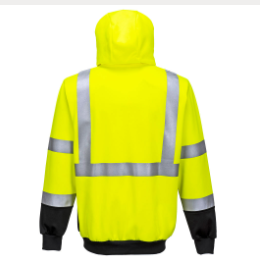 B315 - Hi-Vis Contrast Zipped Hoodie