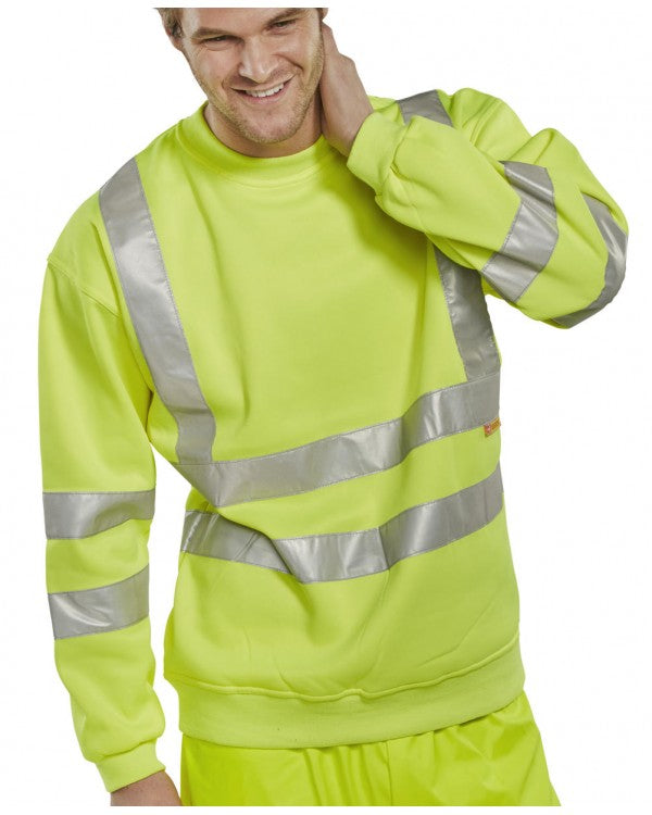 BSeen Hi-Vis Sweatshirt Yellow