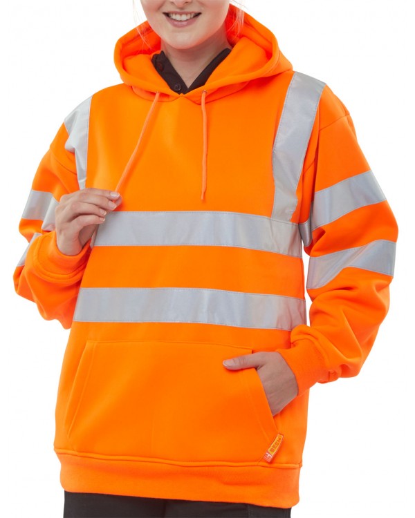 HOODY PULL ON SWEATSHIRT H/V ORANGE