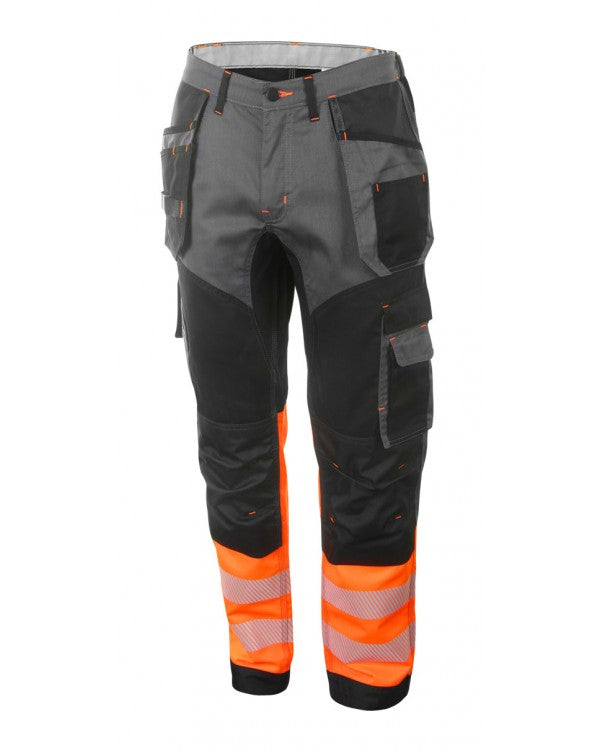 BSeen Hi-Vis Two Tone Trousers Black/Orange