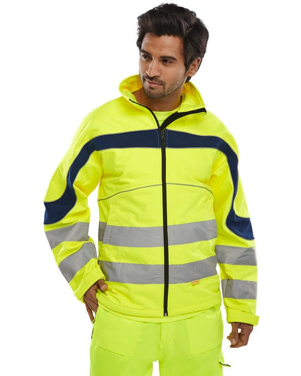 BSeen Hi-Vis Eton Soft Shell Jacket Yellow