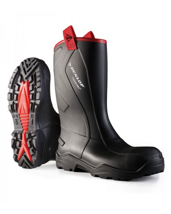 Dunlop Purofort + Rugged Full Safety Wellingtons Black