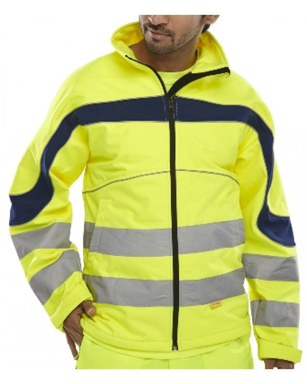 BSeen Hi-Vis Eton Soft Shell Jacket Yellow