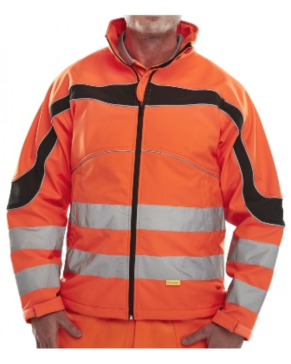 BSeen Hi-Vis Eton Soft Shell Jacket Orange