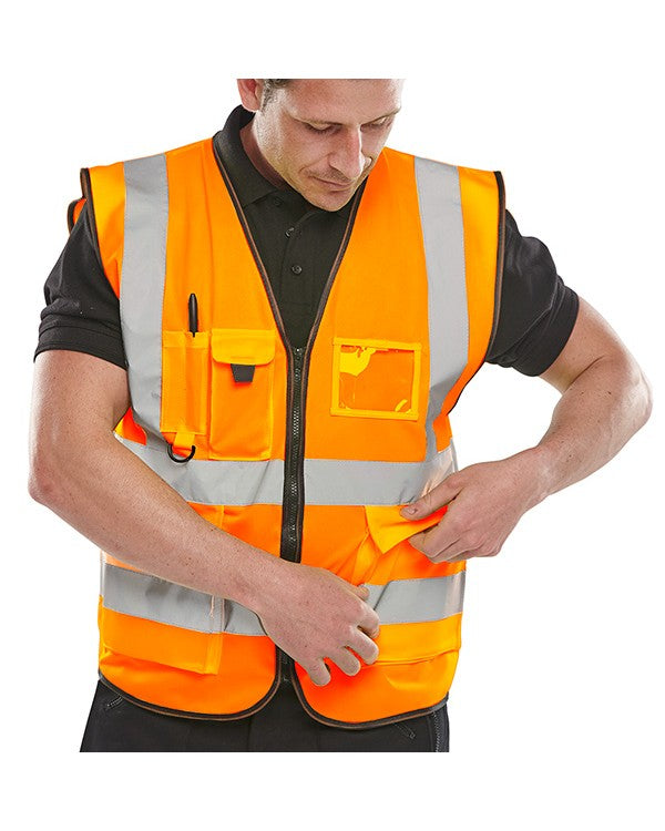 BSeen Hi-Vis Executive Vest Orange