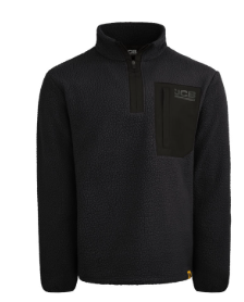 JCB UNISEX BORG FLEECE BLACK