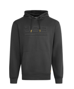 JCB UNISEX EMBOSSED HOODY BLACK
