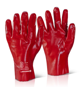 PVC GAUNTLET RED 11"