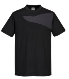 PW211 - PW2 Cotton Comfort T-Shirt S/S   Black / Grey