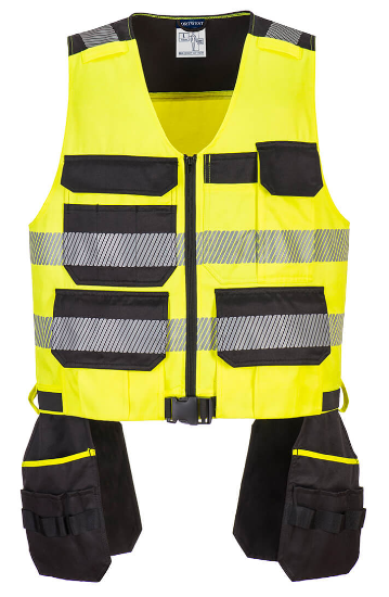 PW308 - PW3 Hi-Vis Class 1 Tool Vest Yellow/Black