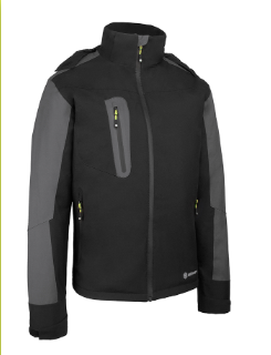 PADDED RAIN JACKET BLK/GRY   SFPRJBLGY