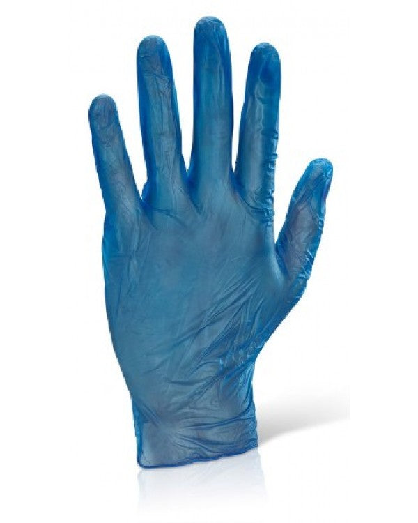 Vinyl Blue Powdered Disp Gloves