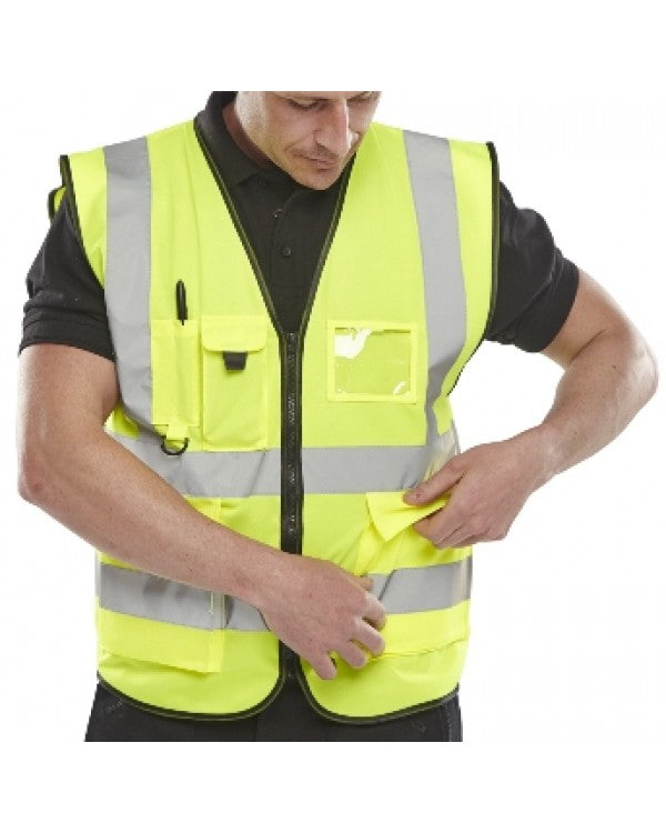 BSeen Hi-Vis Executive Vest Yellow