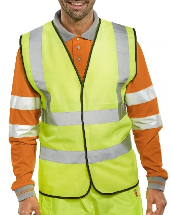 BSeen Hi-Vis Vest Yellow