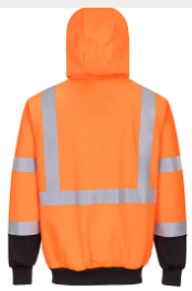 B315 - Hi-Vis Contrast Zipped Hoodie