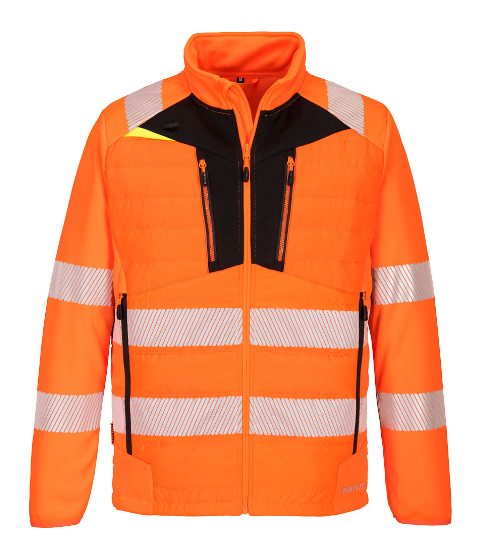 DX473 - DX4 Hi-Vis Hybrid Baffle Jacket Orange/Black