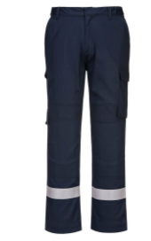 FR401 - Bizflame Work Lightweight Stretch Panelled FR Trousers -  Navy
