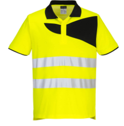 PW212 - PW2 Hi-Vis Cotton Comfort Polo Shirt S/S Yellow/Black