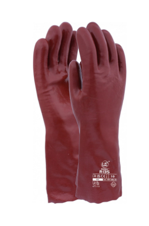UCi R135 Red PVC Gauntlet-Style Waterproof Handling Gloves